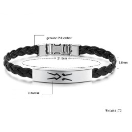 Kwaliteit En Kwantiteit Gegarandeerde Vrouwelijke Titanium Pu-Bangle