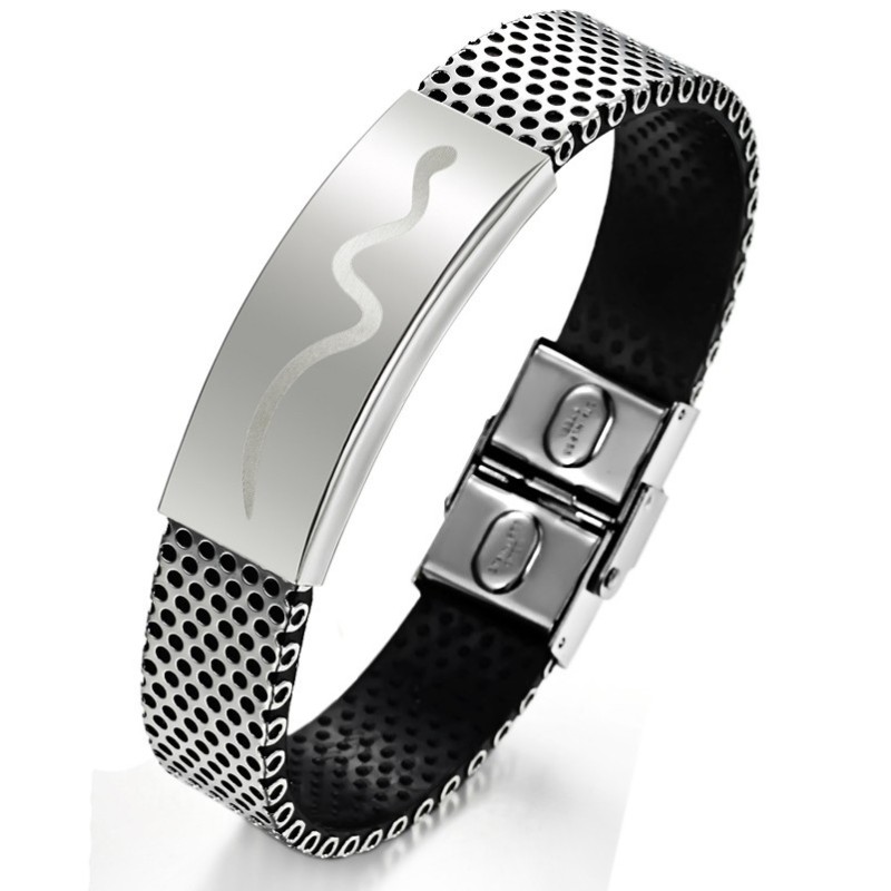 Hoogwaardige Mannelijke Viper-Vormige Titanium Armband Hoogwaardige Mannelijke Viper-Vormige Titanium Armband