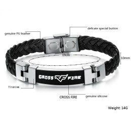 Betrouwbare Reputatie Titanium Leren Armband