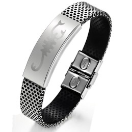 Wereldwijd Bekende Scorpion Titanium Leren Armband