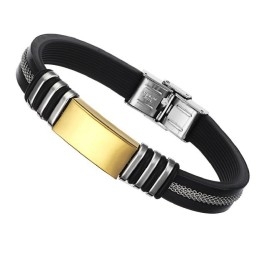 Wereldwijd Bekende Mannelijke Bedel Titanium Siliconen Armband