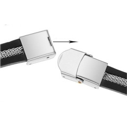 Wereldwijd Bekende Mannelijke Bedel Titanium Siliconen Armband