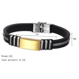 Wereldwijd Bekende Mannelijke Bedel Titanium Siliconen Armband