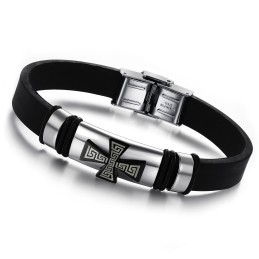 Uitstekende Kwaliteit Mannelijke Titanium Siliconen Armband