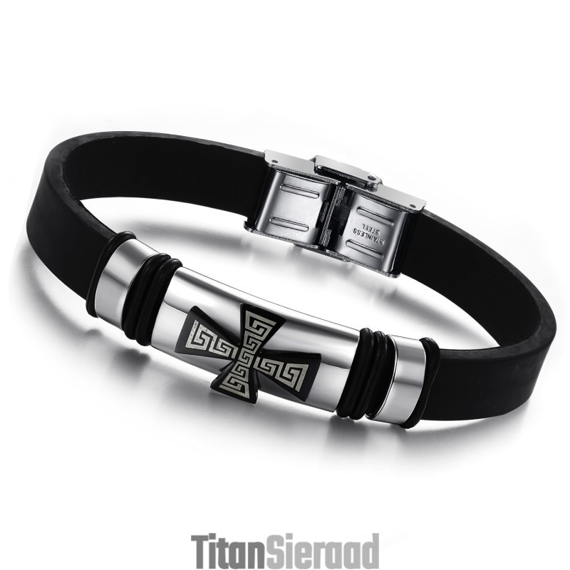 Uitstekende Kwaliteit Mannelijke Titanium Siliconen Armband Uitstekende Kwaliteit Mannelijke Titanium Siliconen Armband