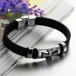 Uitstekende Kwaliteit Mannelijke Titanium Siliconen Armband