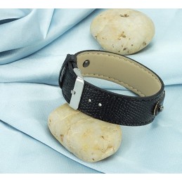 Zwarte Titanium Leren Armband, Goed Verkocht Over De Hele Wereld