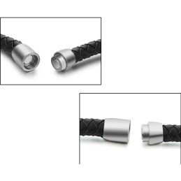 Betrouwbare Reputatie Ronde Titanium Leren Armband