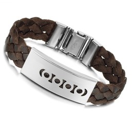 Compleet In Specificaties Bruine Titanium Armband