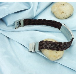 Compleet In Specificaties Bruine Titanium Armband