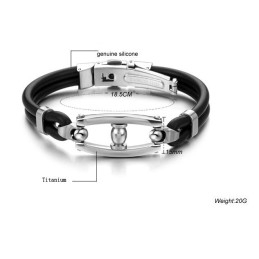 Breed Scala Aan Titanium Siliconen Armbanden