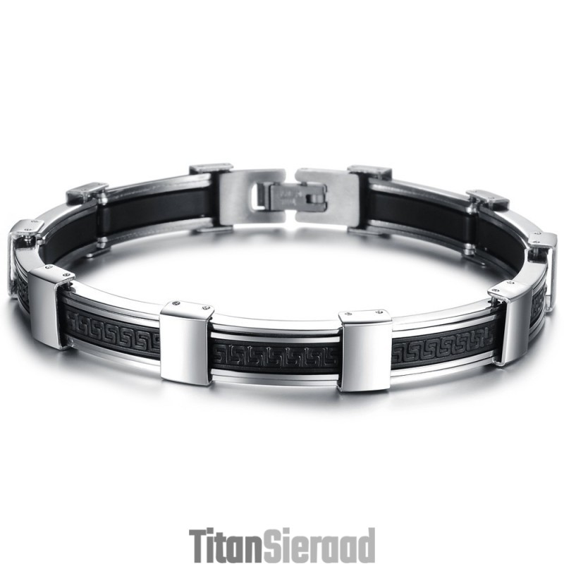 Hoogwaardige Mannelijke Titanium Siliconen Armband Hoogwaardige Mannelijke Titanium Siliconen Armband