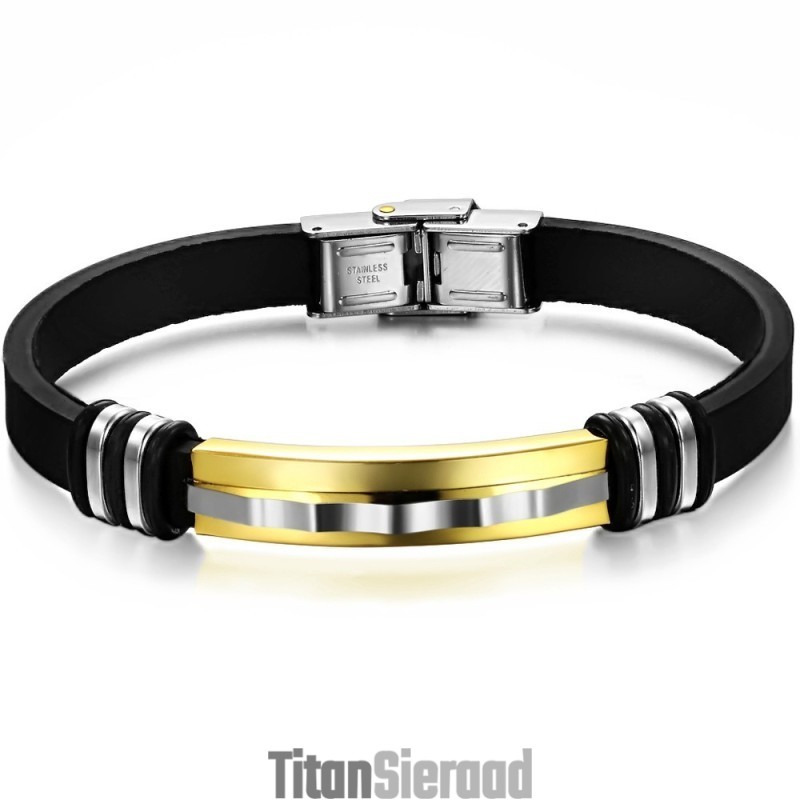 Breed Scala Aan Titanium Siliconen Armbanden