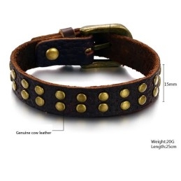 Betrouwbare Kwaliteit Retro Titanium Leren Armband