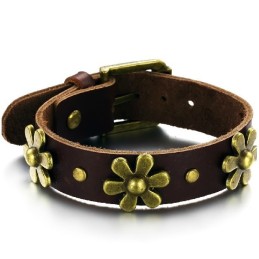 Hoge Kwaliteit Retro Titanium Leren Armband