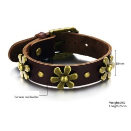 Hoge Kwaliteit Retro Titanium Leren Armband