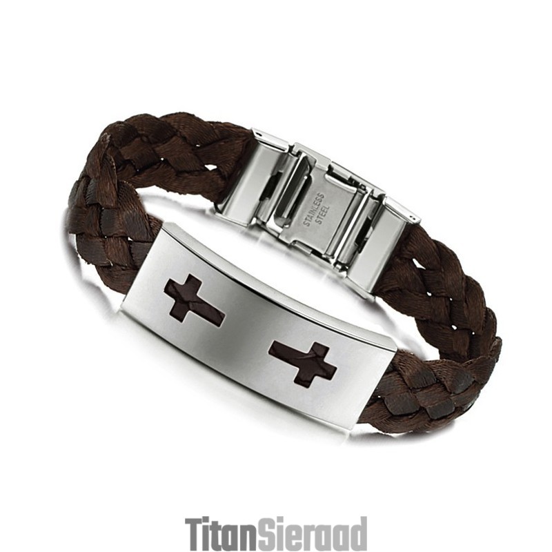 Stabiele Kwaliteit Kruis Titanium Armband