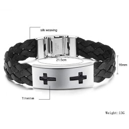 Stabiele Kwaliteit Kruis Titanium Armband