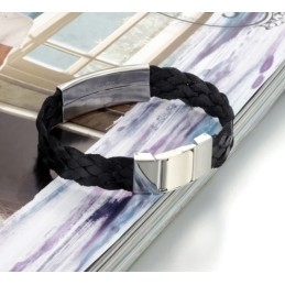 Gebruiksvriendelijke Mannelijke Schorpioen Titanium Leren Armband