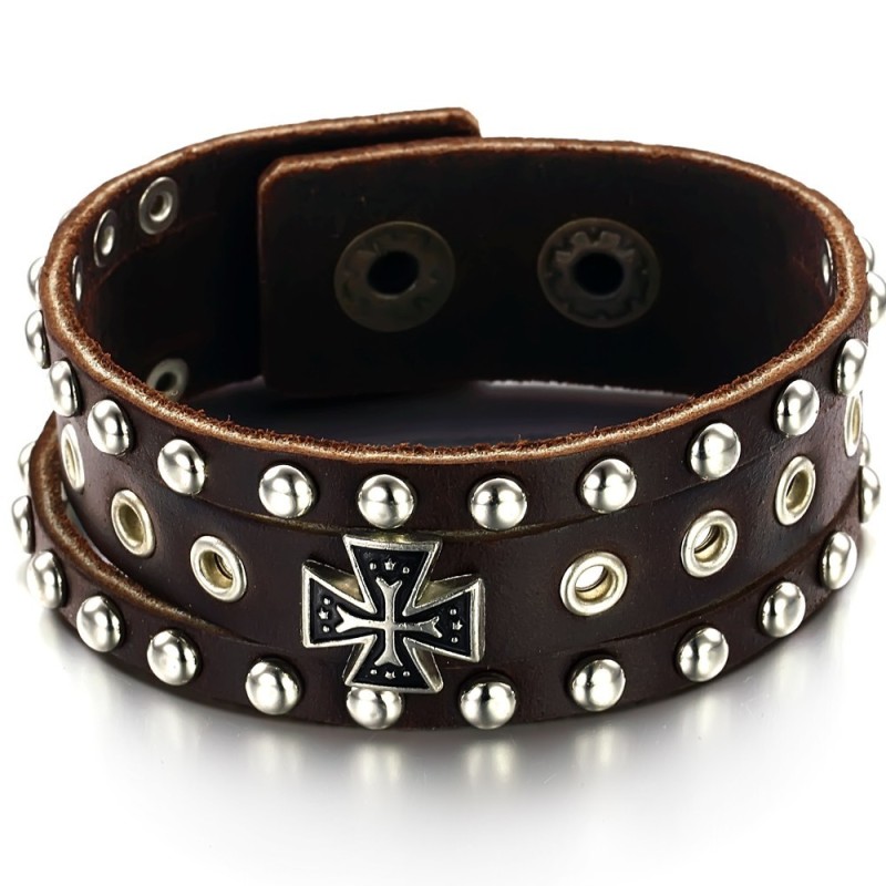 Hoogwaardige Kruisarmband Van Titaniumleer Hoogwaardige Kruisarmband Van Titaniumleer