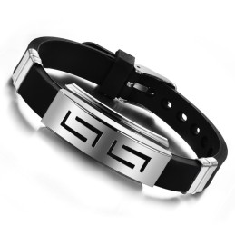 Uitstekende Kwaliteit Mannelijke Titanium Siliconen Armband