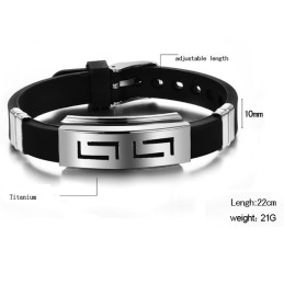 Uitstekende Kwaliteit Mannelijke Titanium Siliconen Armband