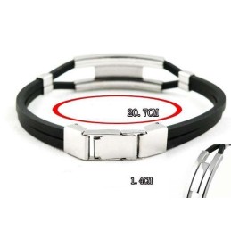 Kwaliteit En Kwantiteit Gegarandeerde Mannelijke Beknopte Titanium Siliconen Armband
