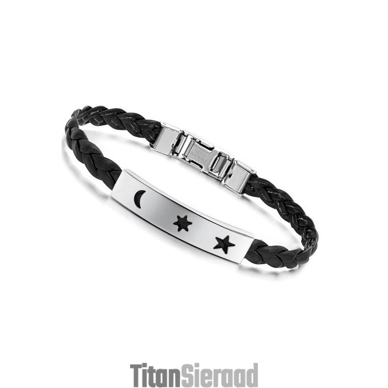 Duurzame Titanium Leren Armband