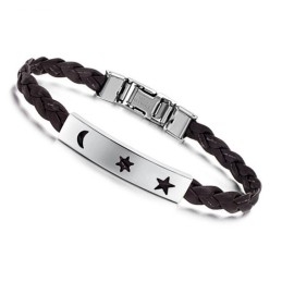 Duurzame Titanium Leren Armband