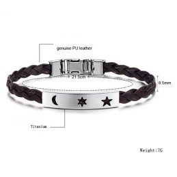 Duurzame Titanium Leren Armband