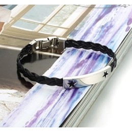 Betrouwbare Reputatie Vrouwelijke Stervormige Titanium Leren Armband