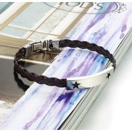 Betrouwbare Reputatie Vrouwelijke Stervormige Titanium Leren Armband