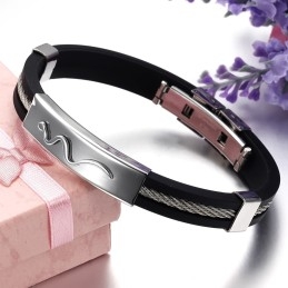 Betrouwbare Reputatie Viper Titanium Leren Armband