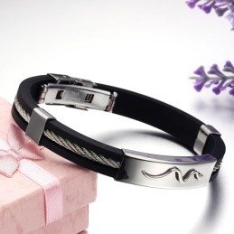 Betrouwbare Reputatie Viper Titanium Leren Armband