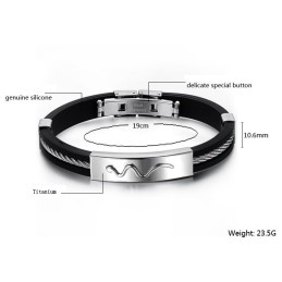Betrouwbare Reputatie Viper Titanium Leren Armband