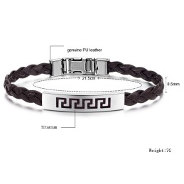 De Koning Van De Hoeveelheid Vrouwelijke Titanium Leren Armband