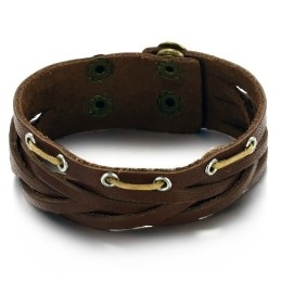 Superieure Kwaliteit Titanium Leren Armband