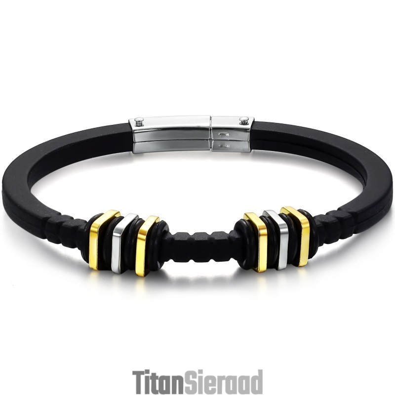 Bekend Om Zijn Hoogwaardige Titanium Siliconen Armband Bekend Om Zijn Hoogwaardige Titanium Siliconen Armband