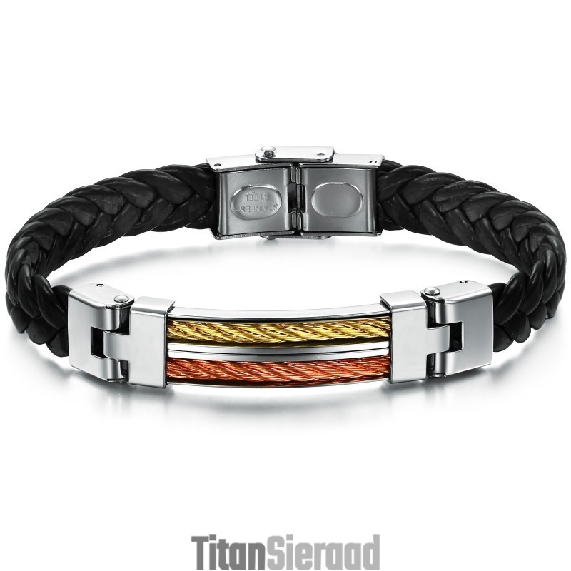 Kwaliteit En Kwantiteit Gegarandeerde Titanium Leren Armband