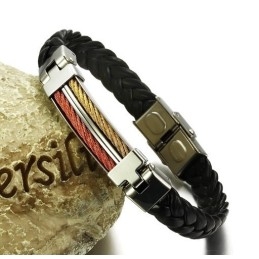 Kwaliteit En Kwantiteit Gegarandeerde Titanium Leren Armband