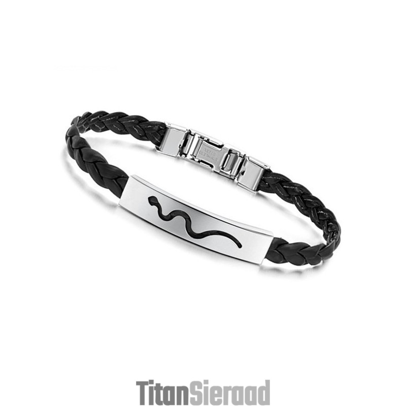Betrouwbare Reputatie Vrouwelijke Titanium Leren Armband Betrouwbare Reputatie Vrouwelijke Titanium Leren Armband