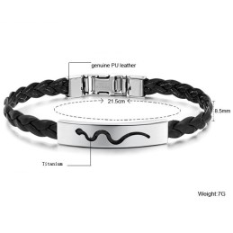 Betrouwbare Reputatie Vrouwelijke Titanium Leren Armband