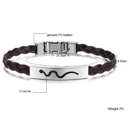 Betrouwbare Reputatie Vrouwelijke Titanium Leren Armband