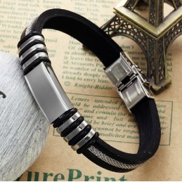 Breed Scala Aan Titanium Siliconen Armbanden