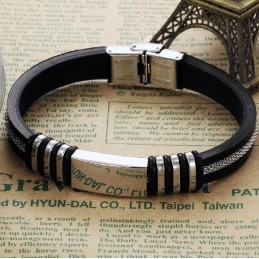 Breed Scala Aan Titanium Siliconen Armbanden