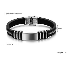 Breed Scala Aan Titanium Siliconen Armbanden