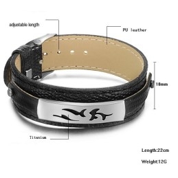 Betrouwbare Kwaliteit Zwarte Titanium Pu-Bangle