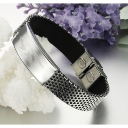 Duurzame Mannelijke Titanium Leren Armband