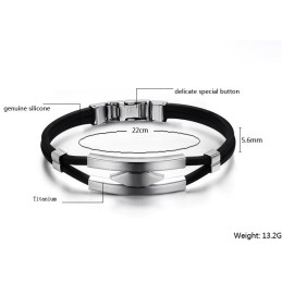 Armband Van Hoogwaardig Titanium En Siliconen