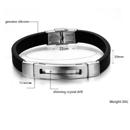 Uitstekende Kwaliteit Mannelijke Titanium Siliconen Armband